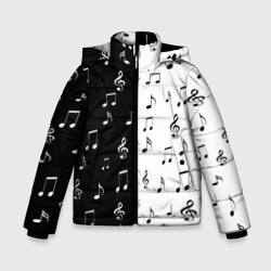 Зимняя куртка для мальчиков 3D черное и белое | Black & white