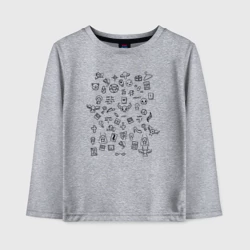 Детский лонгслив хлопок The Binding of Isaac стики