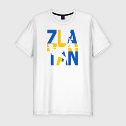 Мужская футболка хлопок Slim Златан флаг Швеции