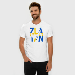 Мужская футболка хлопок Slim Златан флаг Швеции - фото 2