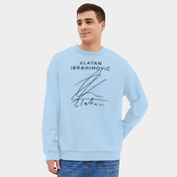 Мужской свитшот oversize без начеса хлопок Автограф Златан Ибрагимович - фото 2
