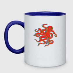 Кружка двухцветная Осьминог Глитч Glitch Octopus