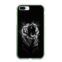 Чехол для iPhone 7Plus/8 Plus матовый Тигр рычит Tiger realistic