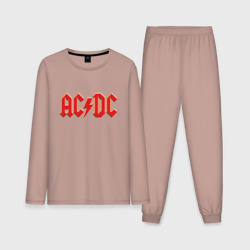 Мужская пижама с лонгсливом хлопок AC/DC