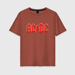 Женская футболка хлопок Oversize AC/DC