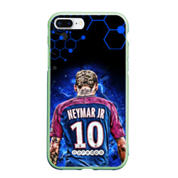 Чехол для iPhone 7Plus/8 Plus матовый Неймар Neymar JR неон