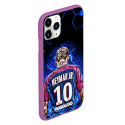 Чехол для iPhone 11 Pro матовый Неймар Neymar JR неон - фото 2