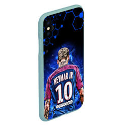 Чехол для iPhone XS Max матовый Неймар Neymar JR неон - фото 2