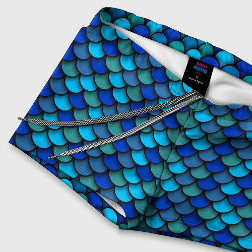 Мужские купальные плавки 3D Чешуя рыбы, цвет 3D печать - фото 6