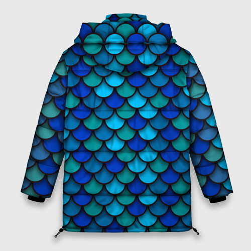 Женская зимняя куртка Oversize Чешуя рыбы, цвет черный - фото 2