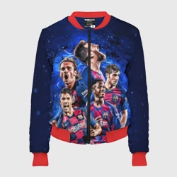 Женский бомбер 3D Месси и Суарес