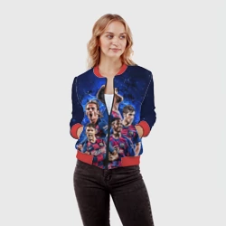 Женский бомбер 3D Месси и Суарес - фото 2