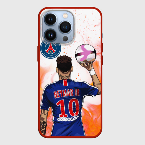 Чехол для iPhone 13 Pro Неймар Neymar ПСЖ, цвет красный