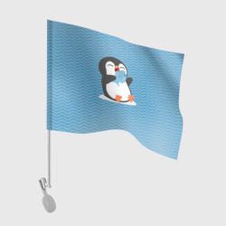 Флаг для автомобиля Пингвин