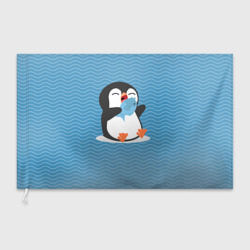 Флаг 3D Пингвин