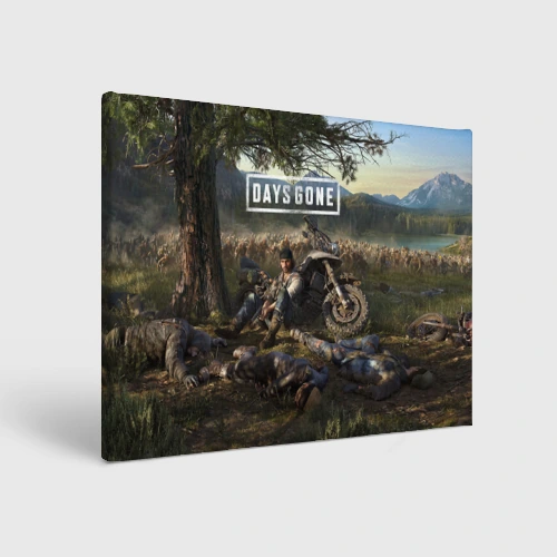 Холст прямоугольный Days gone Дикон и толпа фриков