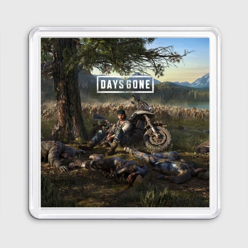 Магнит 55*55 Days gone Дикон и толпа фриков