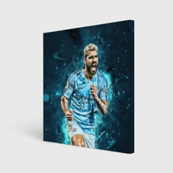 Холст квадратный Серхио Агуэро