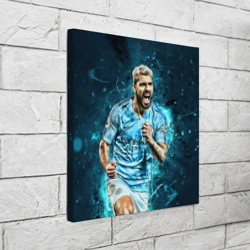 Холст квадратный Серхио Агуэро - фото 2