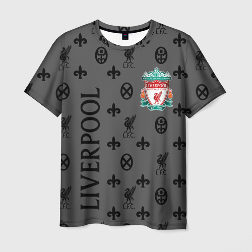 Мужская футболка с принтом Liverpool Ливерпуль LV, вид спереди №1