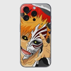 Чехол для iPhone 15 Pro силиконовый с защитой камеры Bleach, Ичиго Куросаки