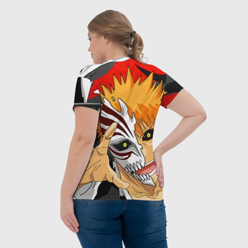 Женская футболка 3D с принтом Bleach, Ичиго Куросаки, вид сзади #2