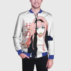 Мужской бомбер 3D Zero Two, Darling in the Franx - фото 2