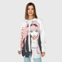 Женская рубашка oversize 3D Zero Two, Darling in the Franx - фото 2