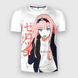 Мужская футболка 3D Slim Zero Two, Darling in the Franx