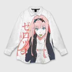 Женская рубашка oversize 3D Zero Two, Darling in the Franx