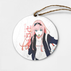 Деревянная игрушка круг Zero Two, Darling in the Franx