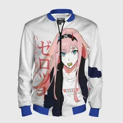 Мужской бомбер 3D Zero Two, Darling in the Franx