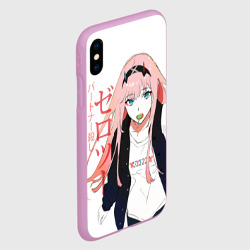 Чехол для iPhone XS Max матовый Zero Two, Darling in the Franx - фото 2