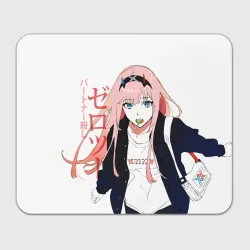Прямоугольный коврик для мышки Zero Two, Darling in the Franx