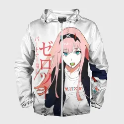 Мужская ветровка 3D Zero Two, Darling in the Franx