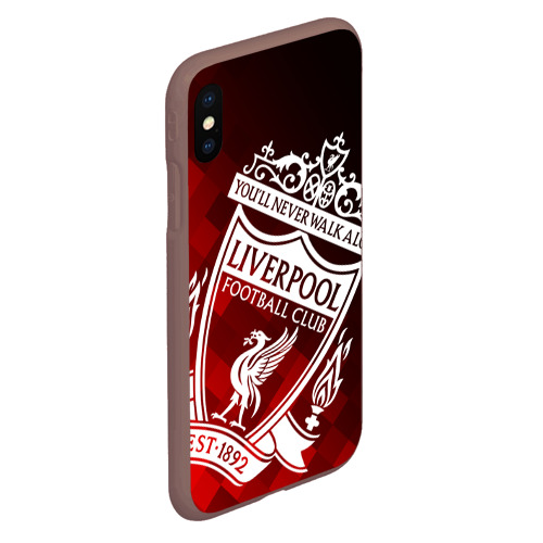 Чехол для iPhone XS Max матовый Liverpool Ливерпуль, цвет коричневый - фото 3