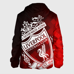 Куртка с принтом Liverpool Ливерпуль для мужчины, вид сзади №1. Цвет основы: белый
