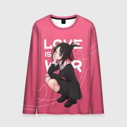 Мужской лонгслив 3D Love is war