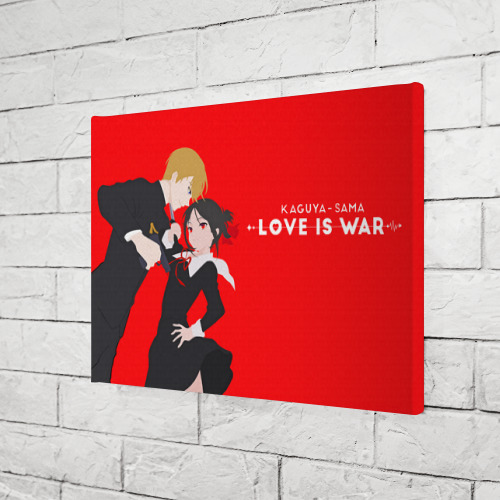 Холст прямоугольный Love is war, цвет 3D печать - фото 3