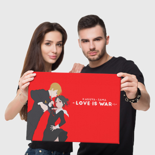 Холст прямоугольный Love is war, цвет 3D печать - фото 5