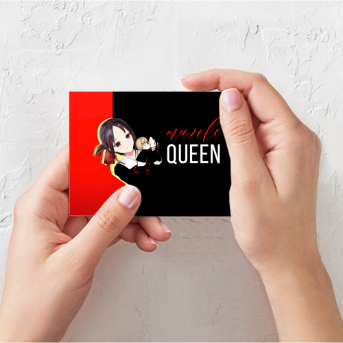 Поздравительная открытка Muscle queen, цвет белый - фото 3