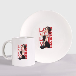 Набор: тарелка + кружка Love Love