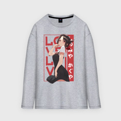 Женский лонгслив oversize хлопок Love Кагуя