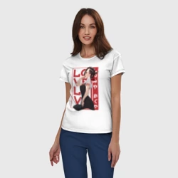 Женская пижама с белой футболкой хлопок Love Кагуя - фото 2