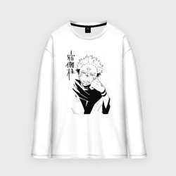 Женский лонгслив oversize хлопок Jujutsu Kaisen - Sukuna