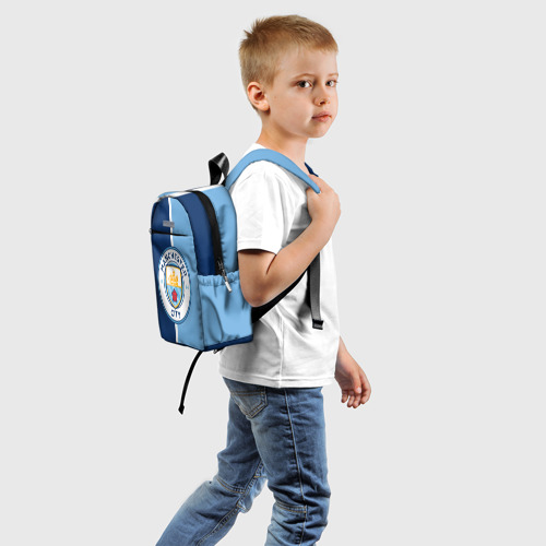 Детский рюкзак 3D с принтом МАНЧЕСТЕР СИТИ | MANCHESTER, вид сзади #1