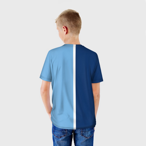 Детская футболка 3D с принтом МАНЧЕСТЕР СИТИ | MANCHESTER, вид сзади #2