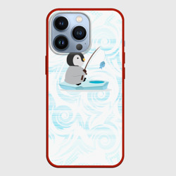 Чехол для iPhone 13 Pro Пингвин рыбачит