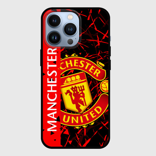 Чехол для iPhone 13 Pro с принтом Манчестер Manchester united, вид спереди #2