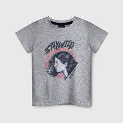 Детская футболка хлопок Девушка  пантера StayWild